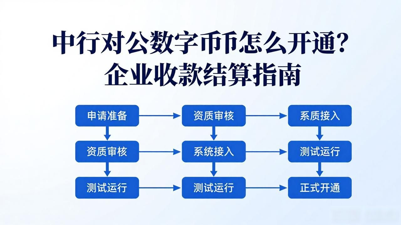 中行对公数字货币怎么开通？企业收款结算指南