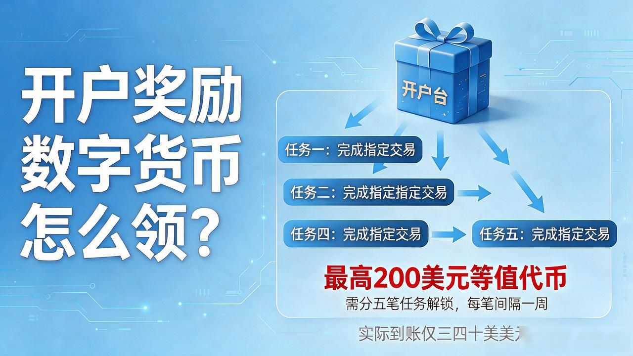 开户奖励数字货币怎么领？2026年还在送的平台