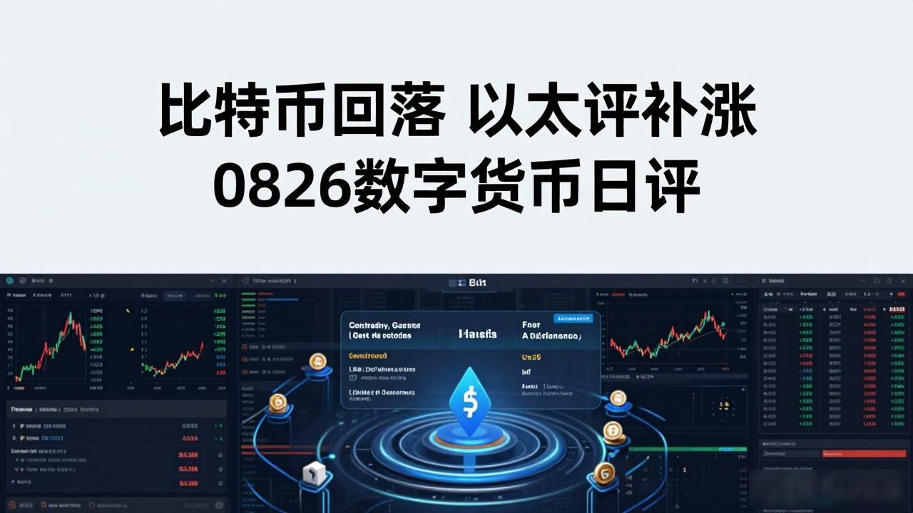 比特币回落以太坊补涨 0826数字货币日评
