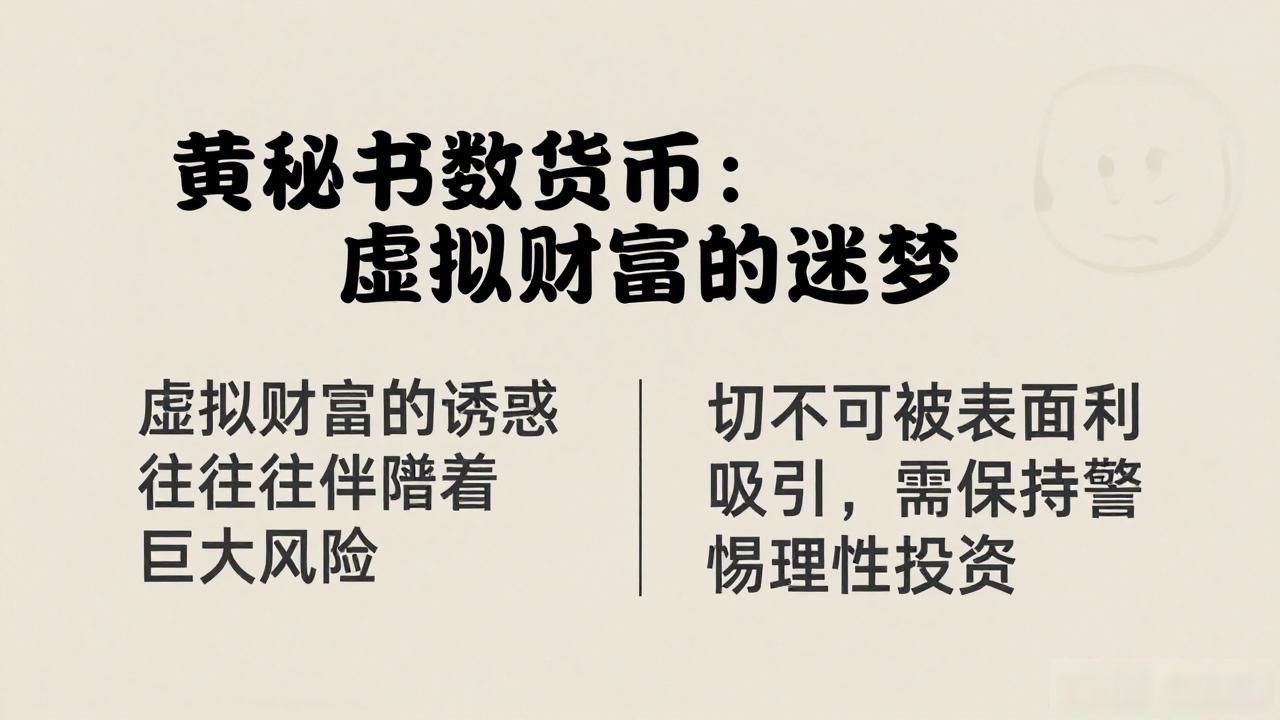 黄秘书数字货币：虚拟财富的迷梦