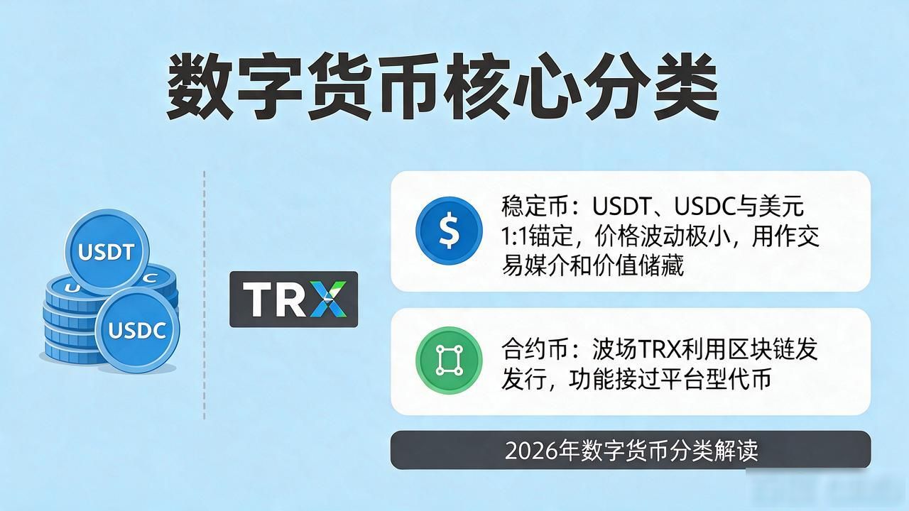 数字货币种类大全，2026年最全面的分类解读