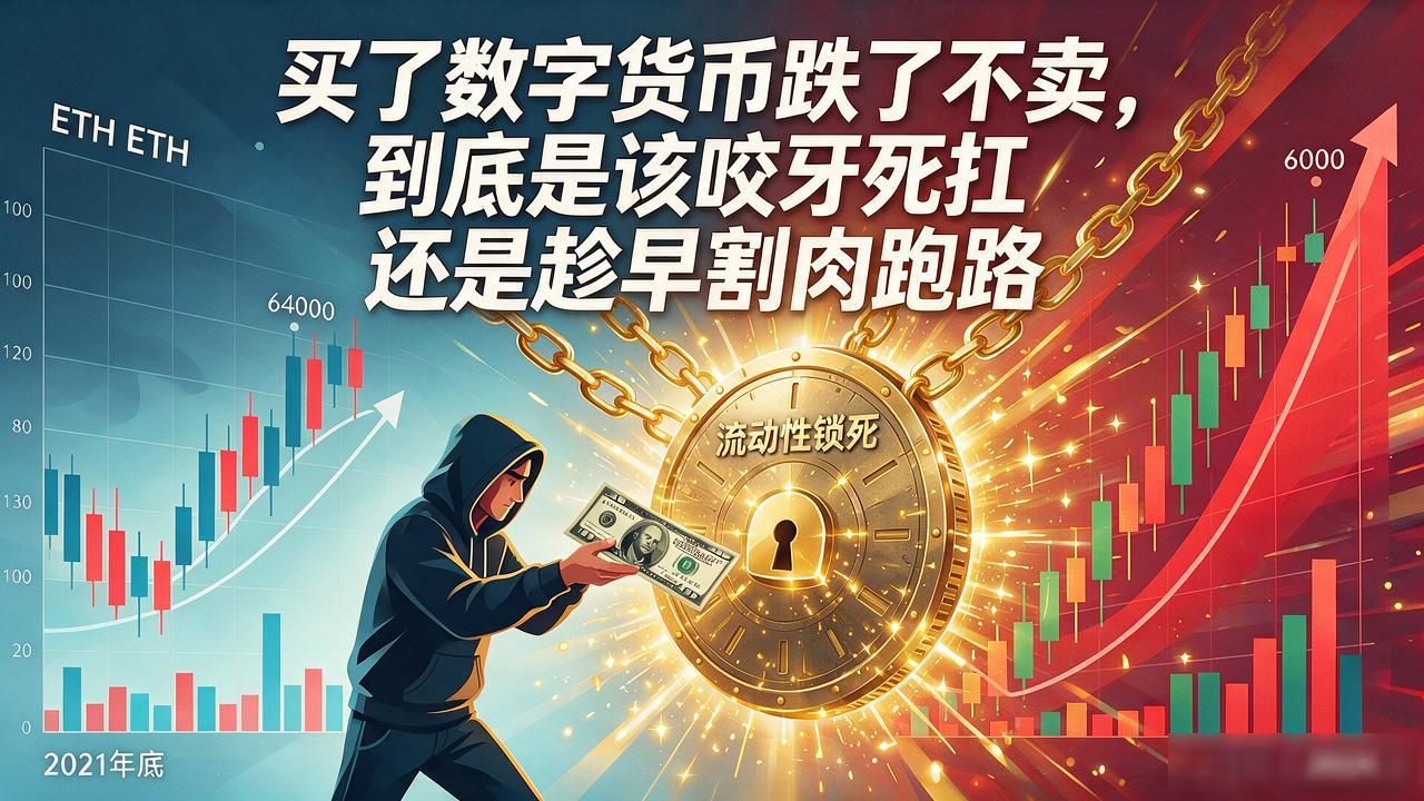 买了数字货币跌了不卖，到底是该咬牙死扛还是趁早割肉跑路