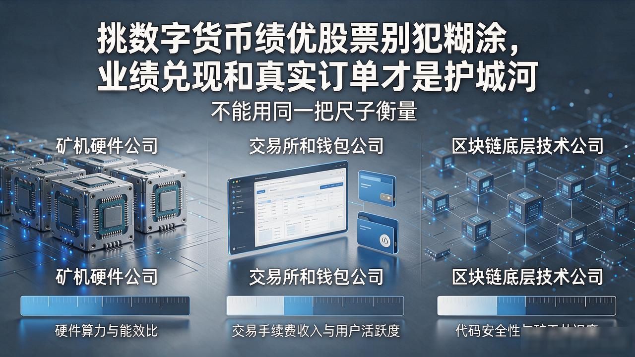 挑数字货币绩优股票别犯糊涂，业绩兑现和真实订单才是护城河
