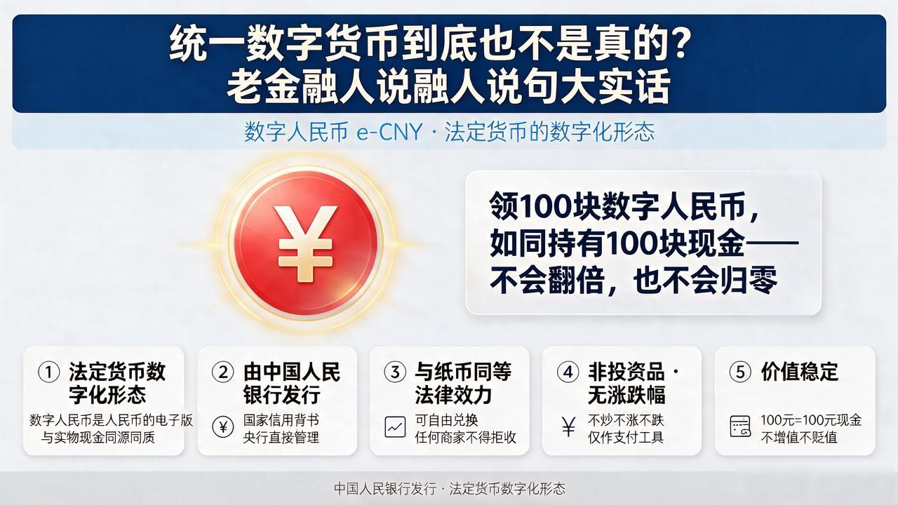 统一数字货币到底是不是真的？老金融人说句大实话