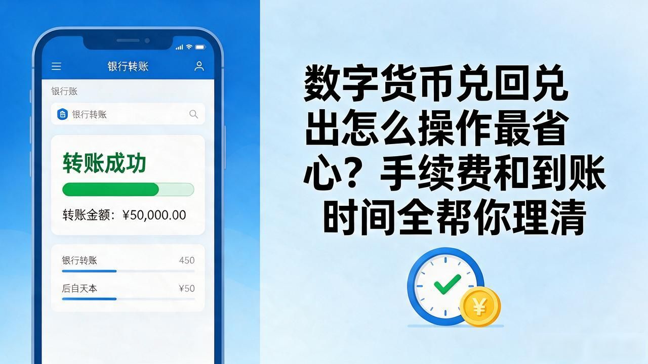 数字货币兑回兑出怎么操作最省心？手续费和到账时间全帮你理清