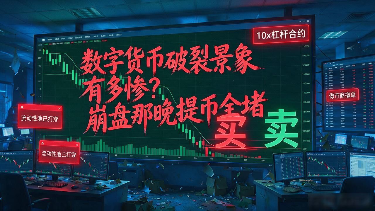 数字货币破裂景象有多惨？崩盘那晚提币全堵，屏幕全是绿的