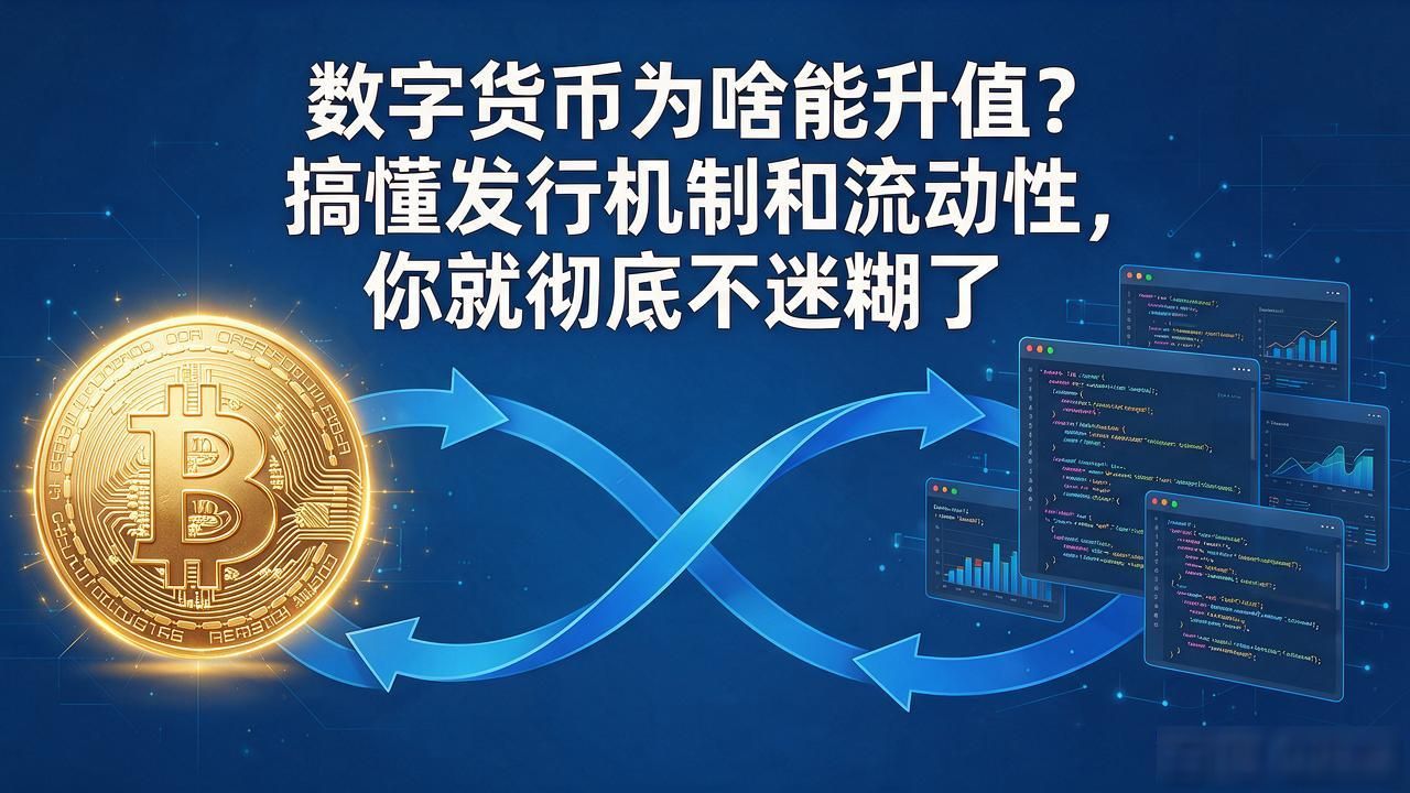 数字货币为啥能升值？搞懂发行机制和流动性，你就彻底不迷糊了