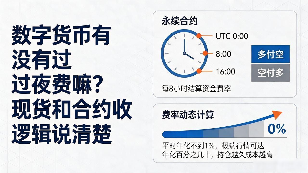 数字货币有没有过夜费嘛?现货和合约收费逻辑说清楚