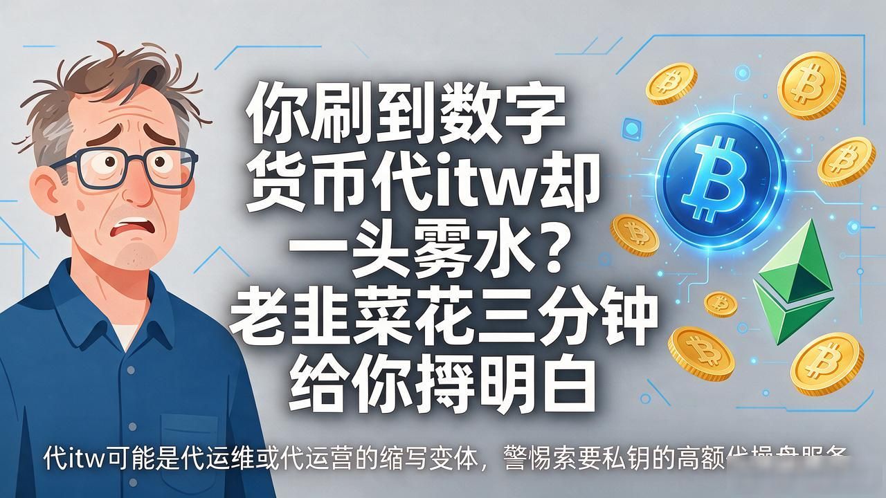 你刷到数字货币代itw却一头雾水？老韭菜花三分钟给你捋明白