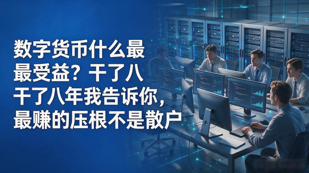 数字货币什么最受益？干了八年我告诉你，最赚的压根不是散户