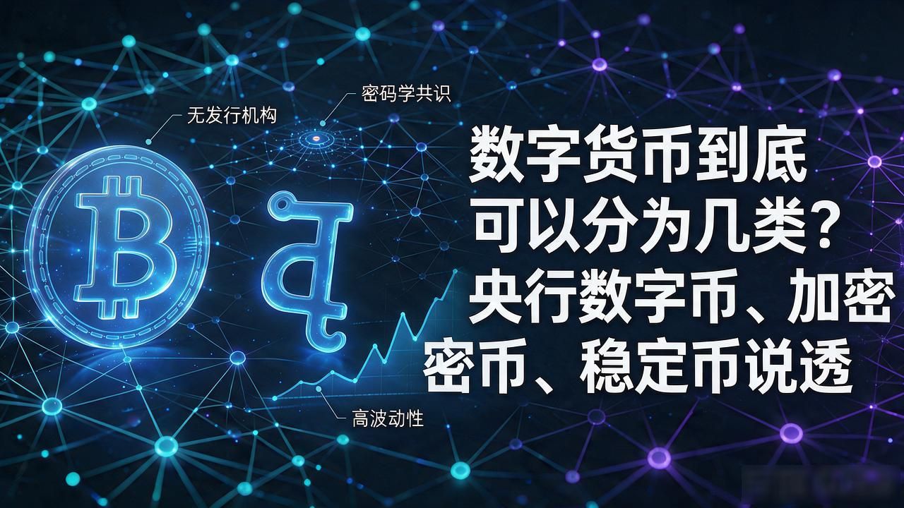 数字货币到底可以分为几类？央行数字币、加密币、稳定币说透