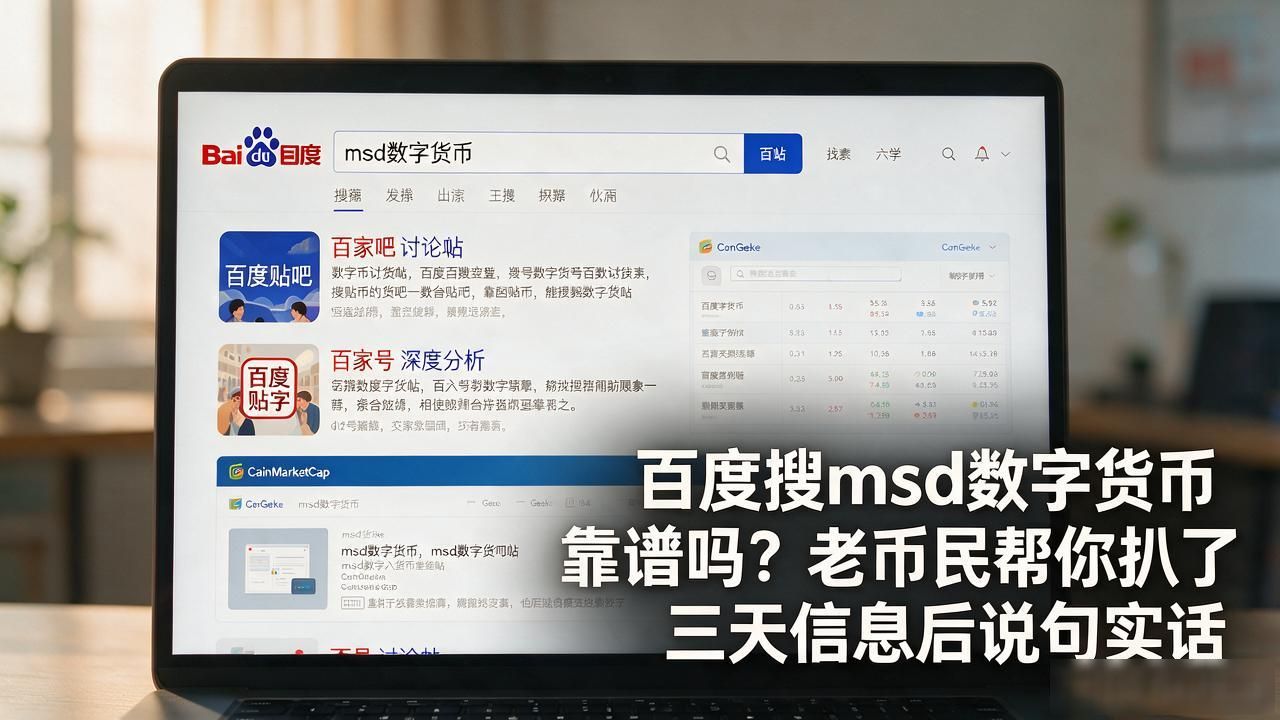 百度搜msd数字货币靠谱吗？老币民帮你扒了三天信息后说句实话