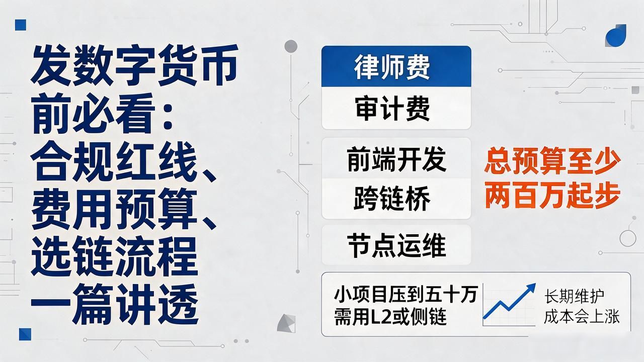 发数字货币前必看：合规红线、费用预算、选链流程一篇讲透