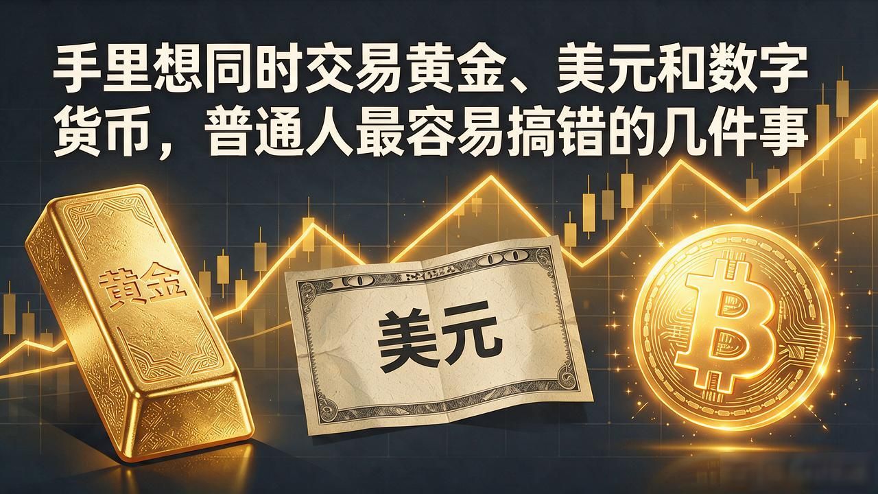 手里想同时交易黄金、美元和数字货币，普通人最容易搞错的几件事