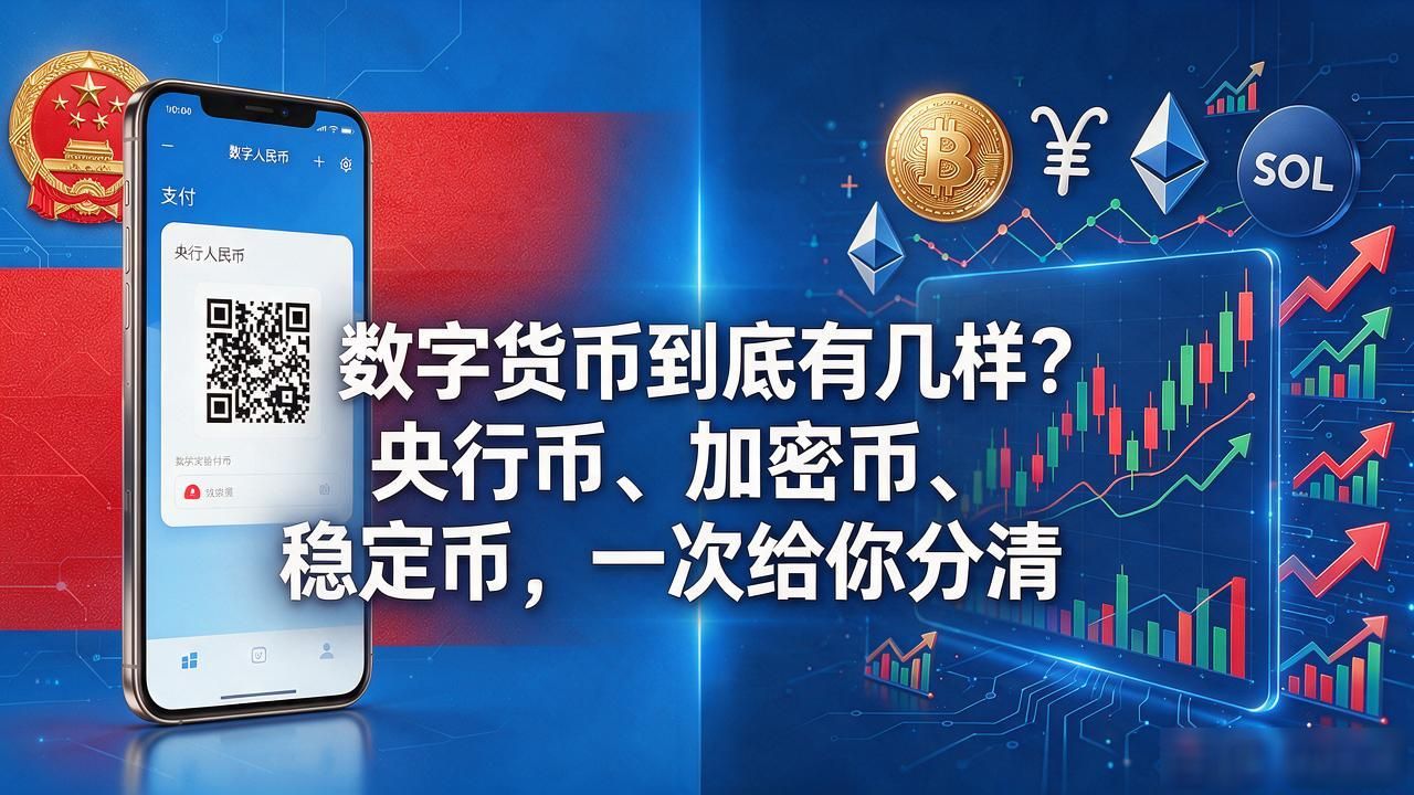 数字货币到底有几样？央行币、加密币、稳定币，一次给你分清