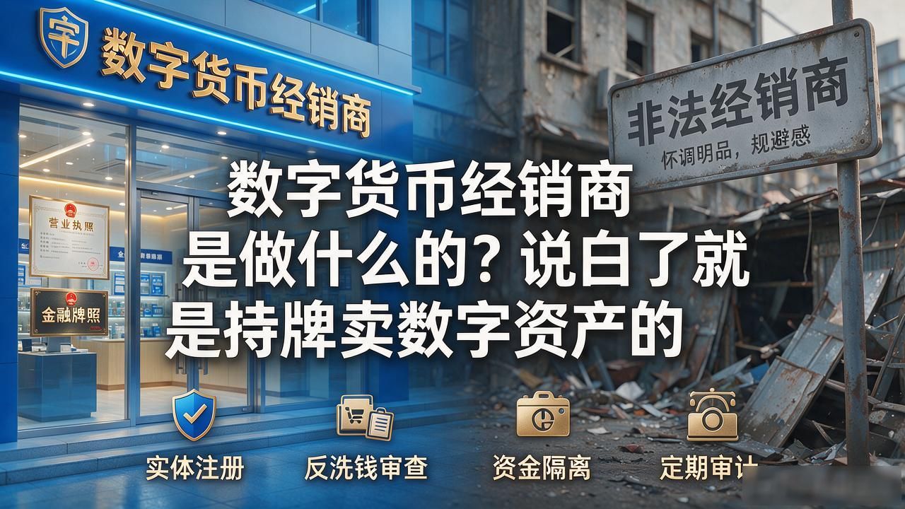数字货币经销商是做什么的？说白了就是持牌卖数字资产的