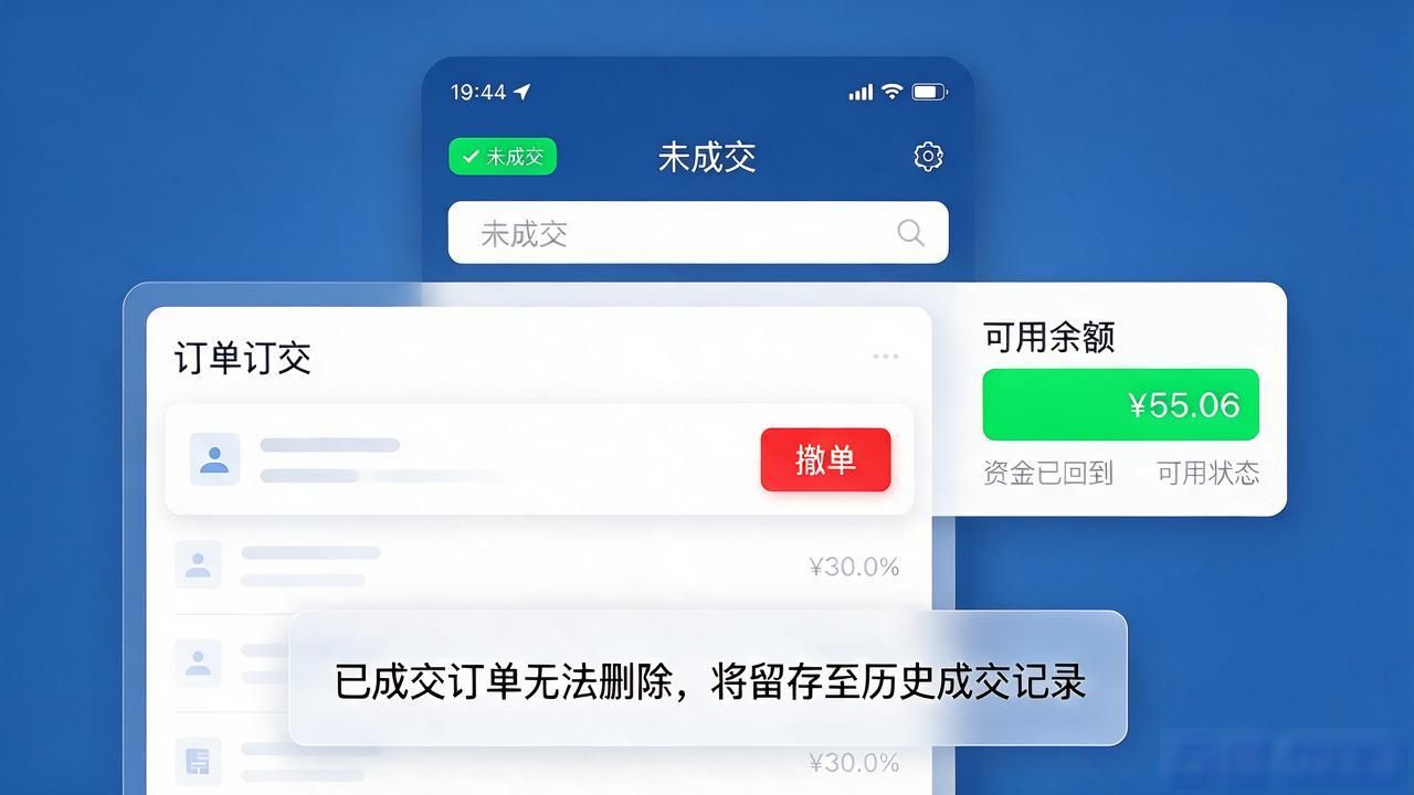 数字货币交易app怎么删除订单？未成交挂单这样撤最干净