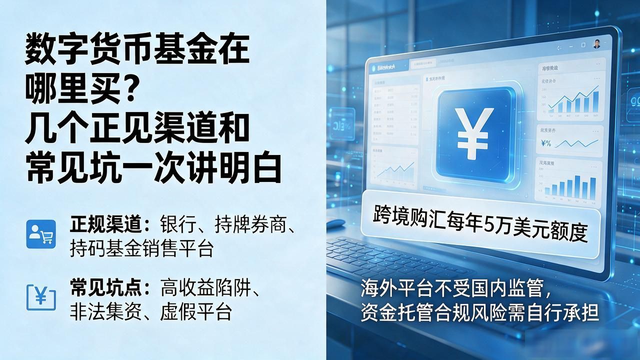 数字货币基金在哪里买？几个正规渠道和常见坑一次讲明白