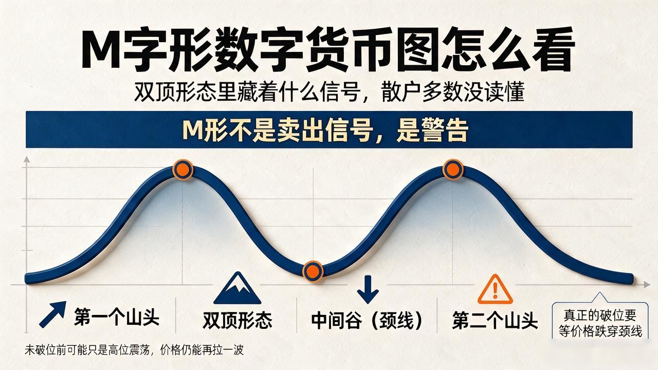 m字形数字货币图怎么看，双顶形态里藏着什么信号，散户多数没读懂